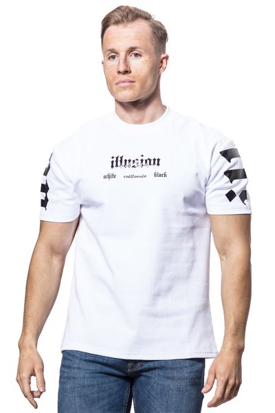Illusion Embroided T-Shirt White Jerone