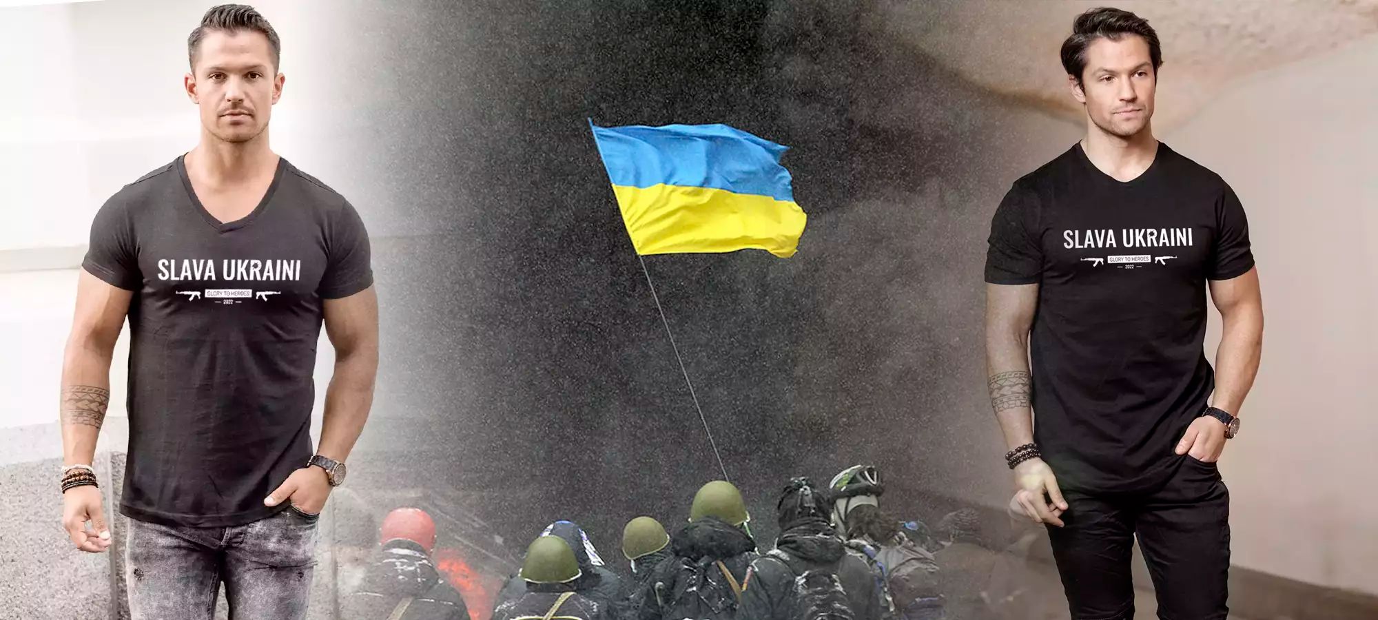 Slava Ukraine T-Shirts für Männer